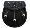 Picture of Black Leather Celtic Studded Semi-Dress Sporran