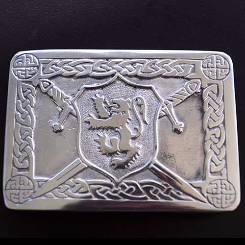 Lion Rampant Heavy Pewter Kilt Belt Buckle | Scots Connection