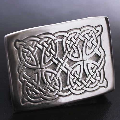 Celtic Interlace Pewter Kilt Belt Buckles: Heavy Duty | Scots Connection