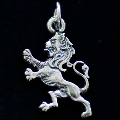 Picture of Lion Rampant Silver Pendant Charm