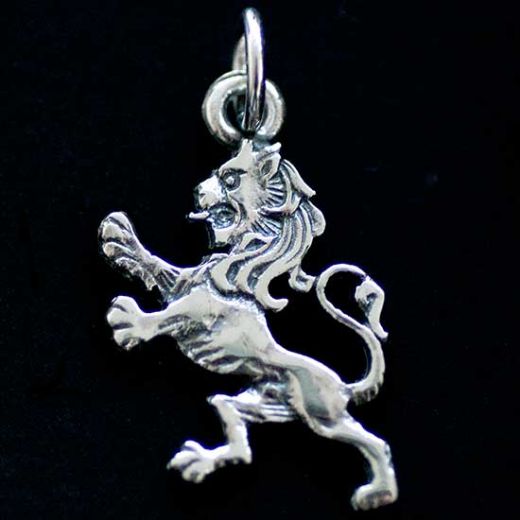 Picture of Lion Rampant Silver Pendant Charm