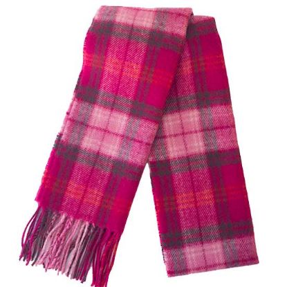 Picture of Lochcarron Hunting Rosy Pink Tartan Scarf