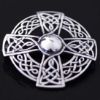 Iona Scottish Celtic Cross Silver Brooch